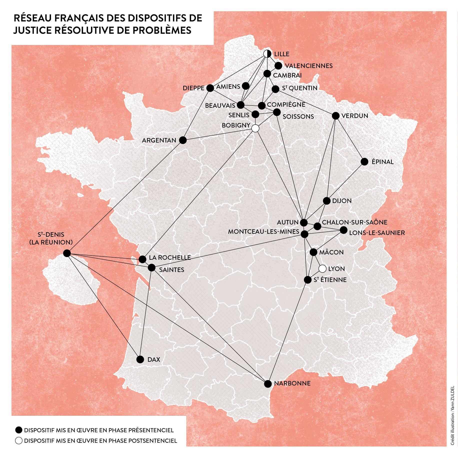 Carte du réseau des JRP