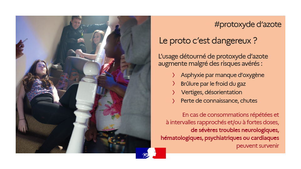 L'usage détourné du protoxyde d'azote, une pratique à risques de