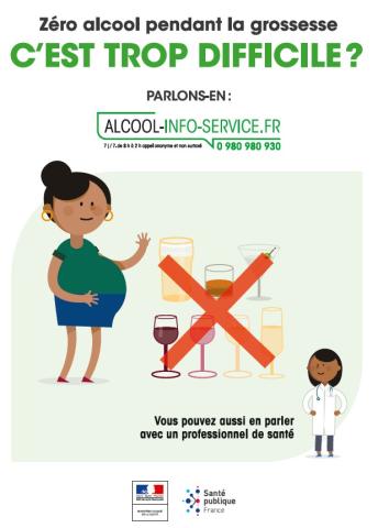 Infographie syndrome d'alcoolisation feotale