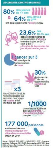 Infographie les conduites addictives en chiffres